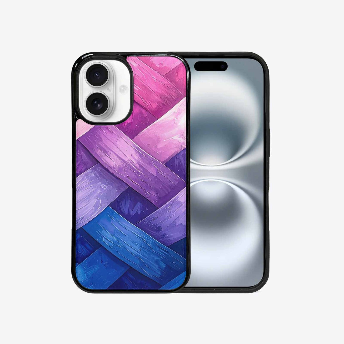 iPhone 16 Case — Bisexual Flag Color Theme Small Rainbow, Custom Phone Case