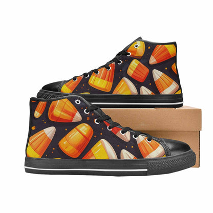 MEN'S Halloween Candy Corn High Top Canvas Dreamcore Shoes