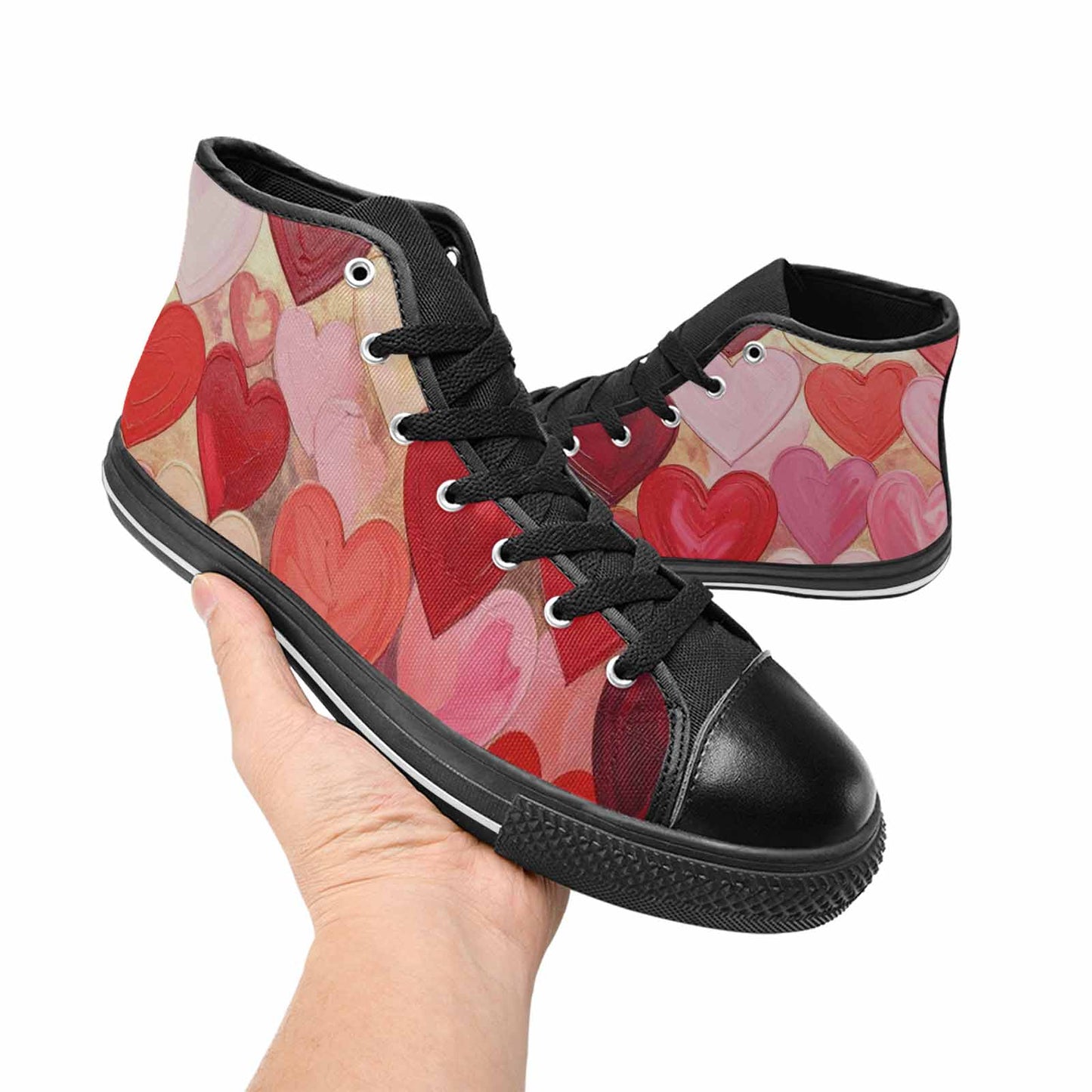 WOMEN'S No Words Or High Top Canvas Surreal Custom Shoes