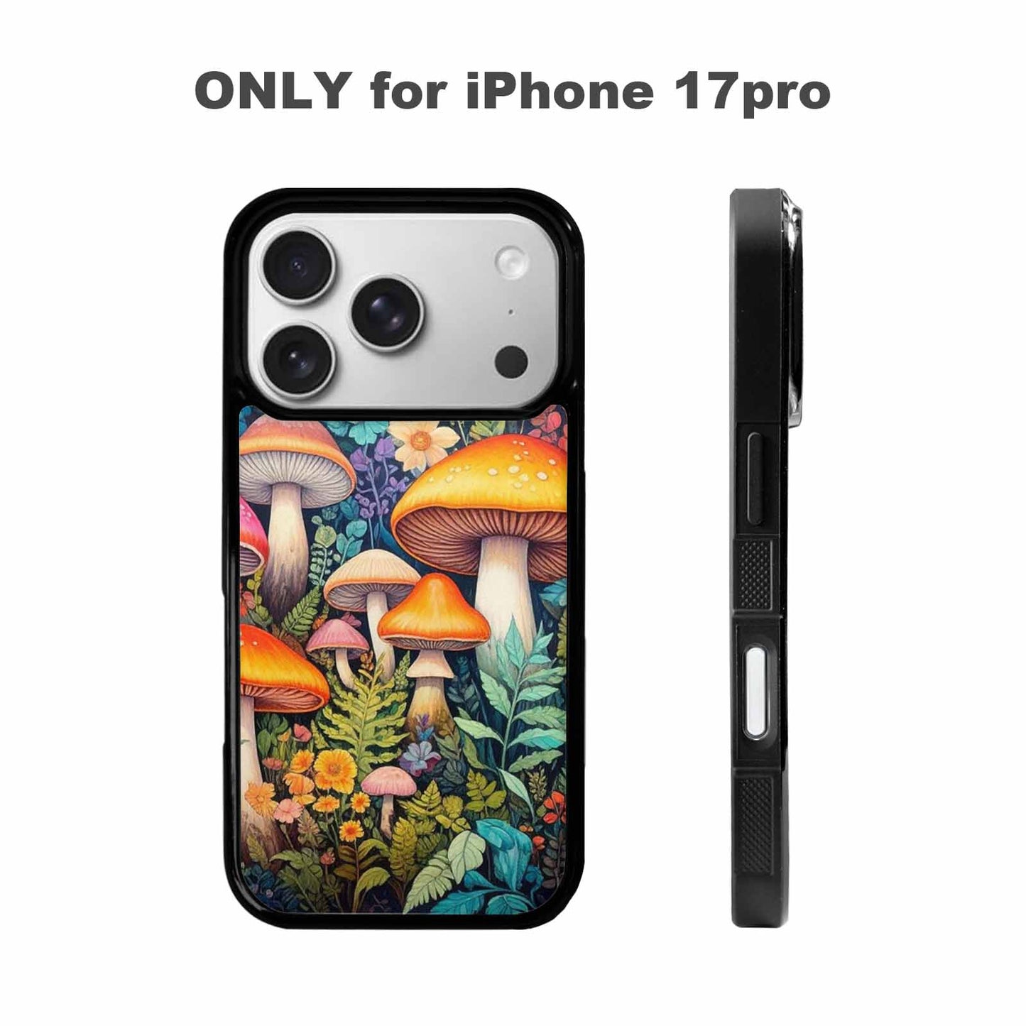 iPhone 17 Pro Case — Mushrooms Botanicalmushrooms P Eb7 Floral, Custom Designed Case Cover