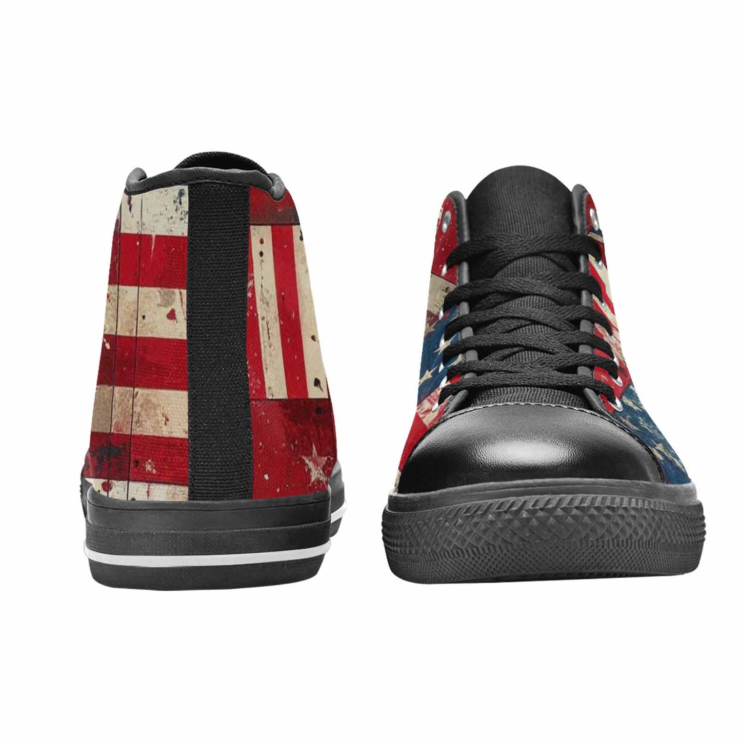 MEN'S American Flag Stars High Top Canvas Surreal Shoes