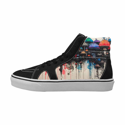 MEN'S Rainbow Drip Mushrooms High Top Canvas Dreamcore Custom Shoes