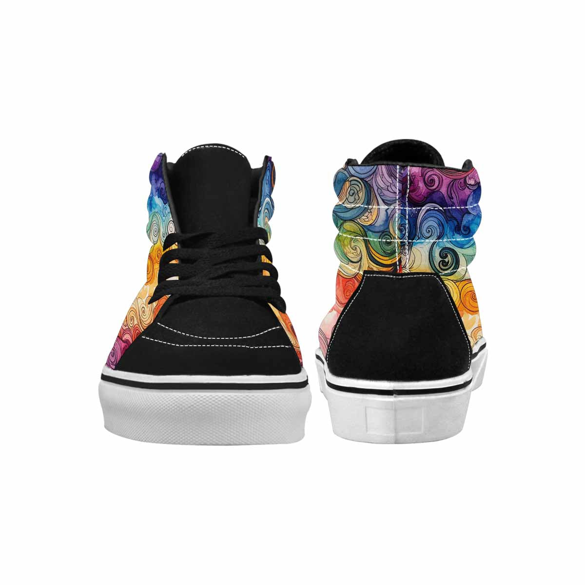 MEN'S Tie High Top Canvas Vivid Custom Sneakers