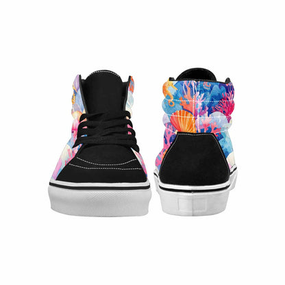 WOMEN'S Fish Scale Coral High Top Canvas Wallpaper Art Shoes
