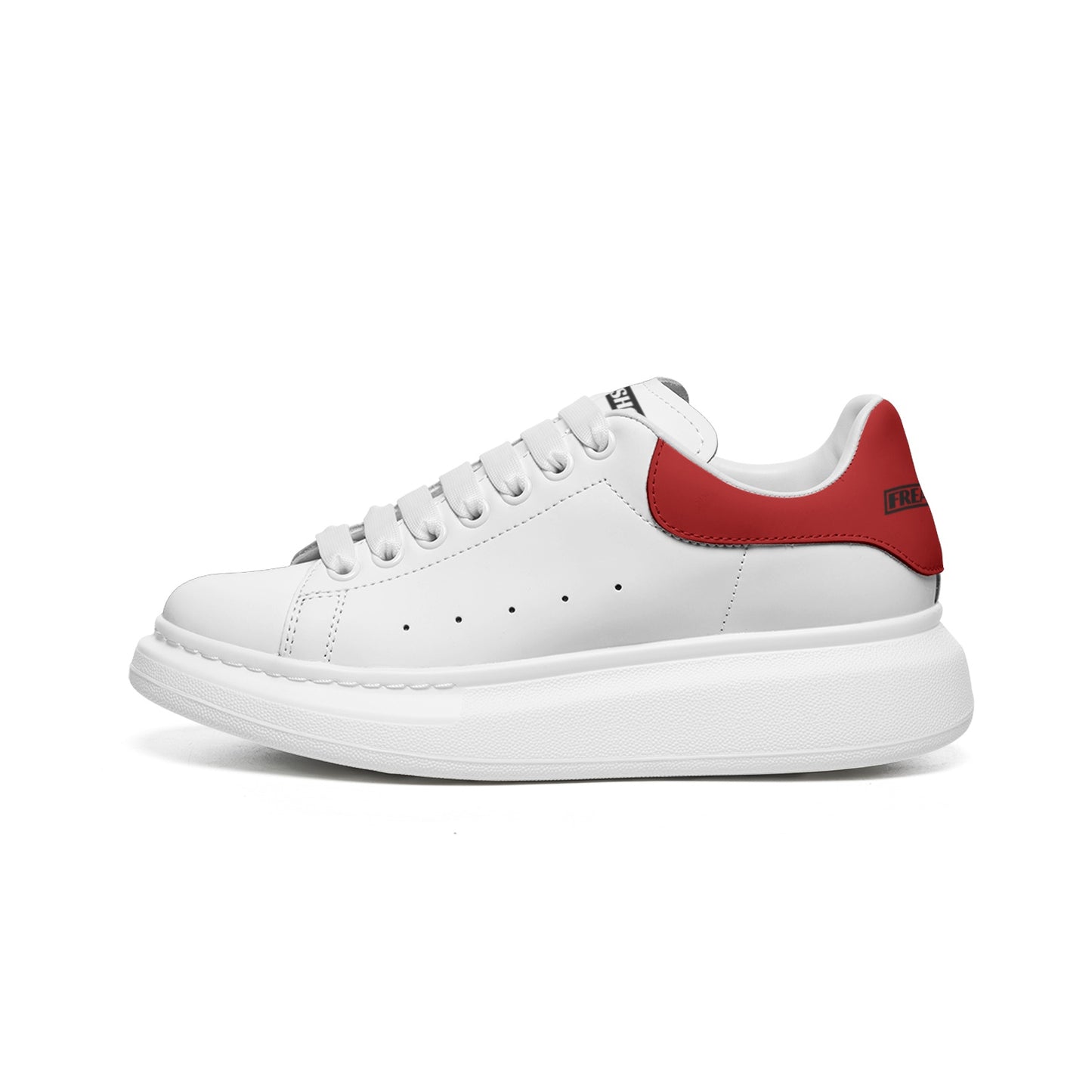 FS666 Unisex Non Slip Lace Up Faux Leather Sneakers