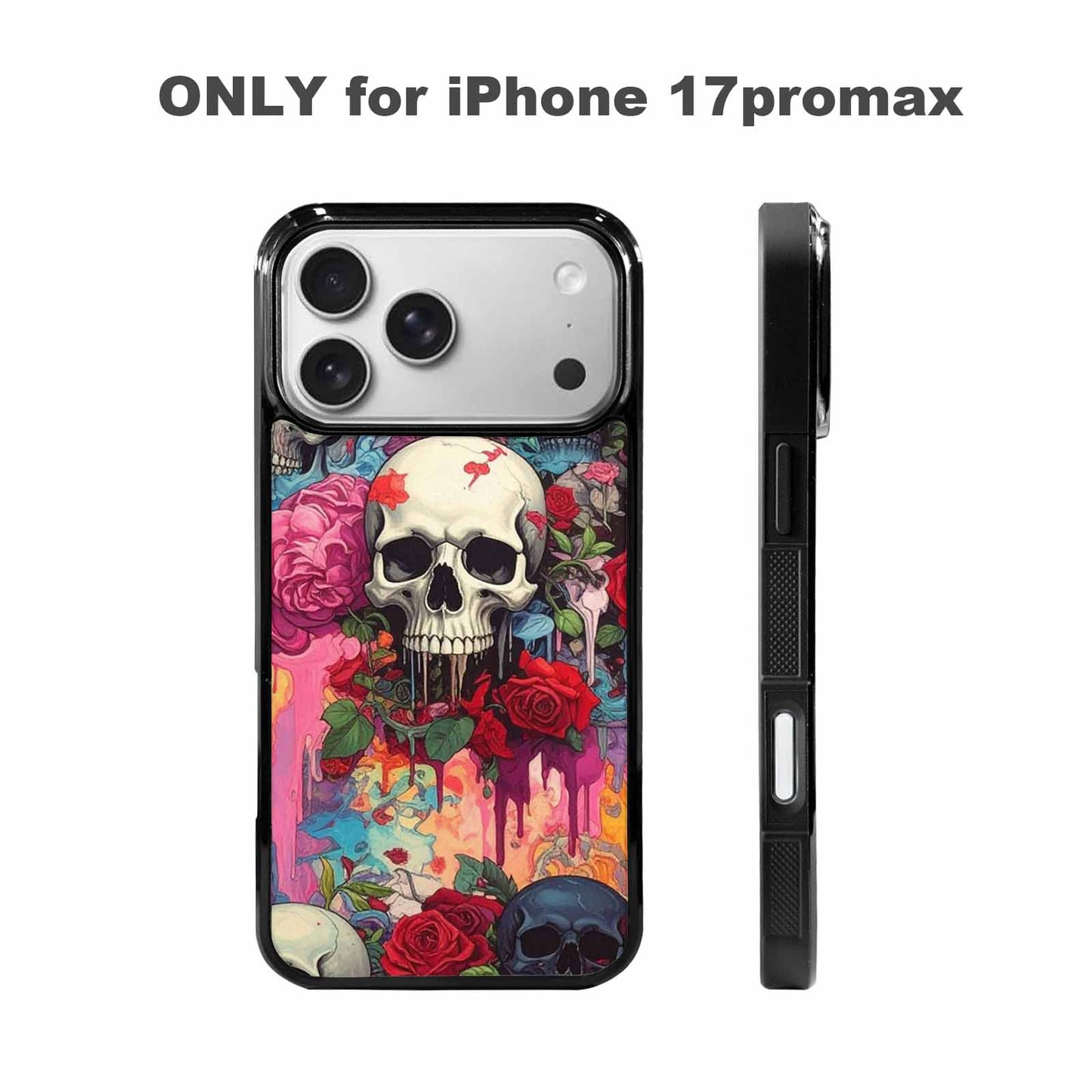 iPhone 17 Pro Max Case — Skulls And Roses Skulls Gothic Skulls, Custom Phone Case