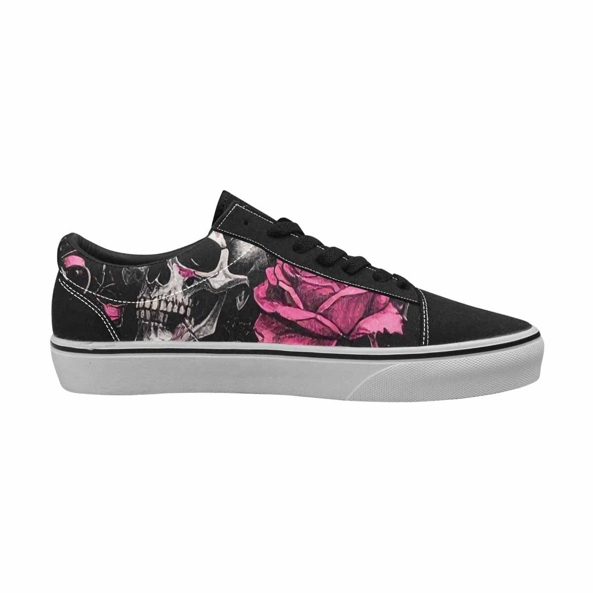 WOMEN'S Skull Roses Lace-Up Canvas Aesthetic Shoes