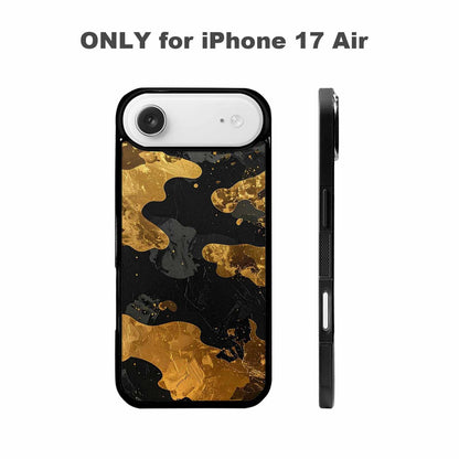 iPhone 17 Air Case — Camo Pattern With Metallic Gold Camo, Original Design Phone Case