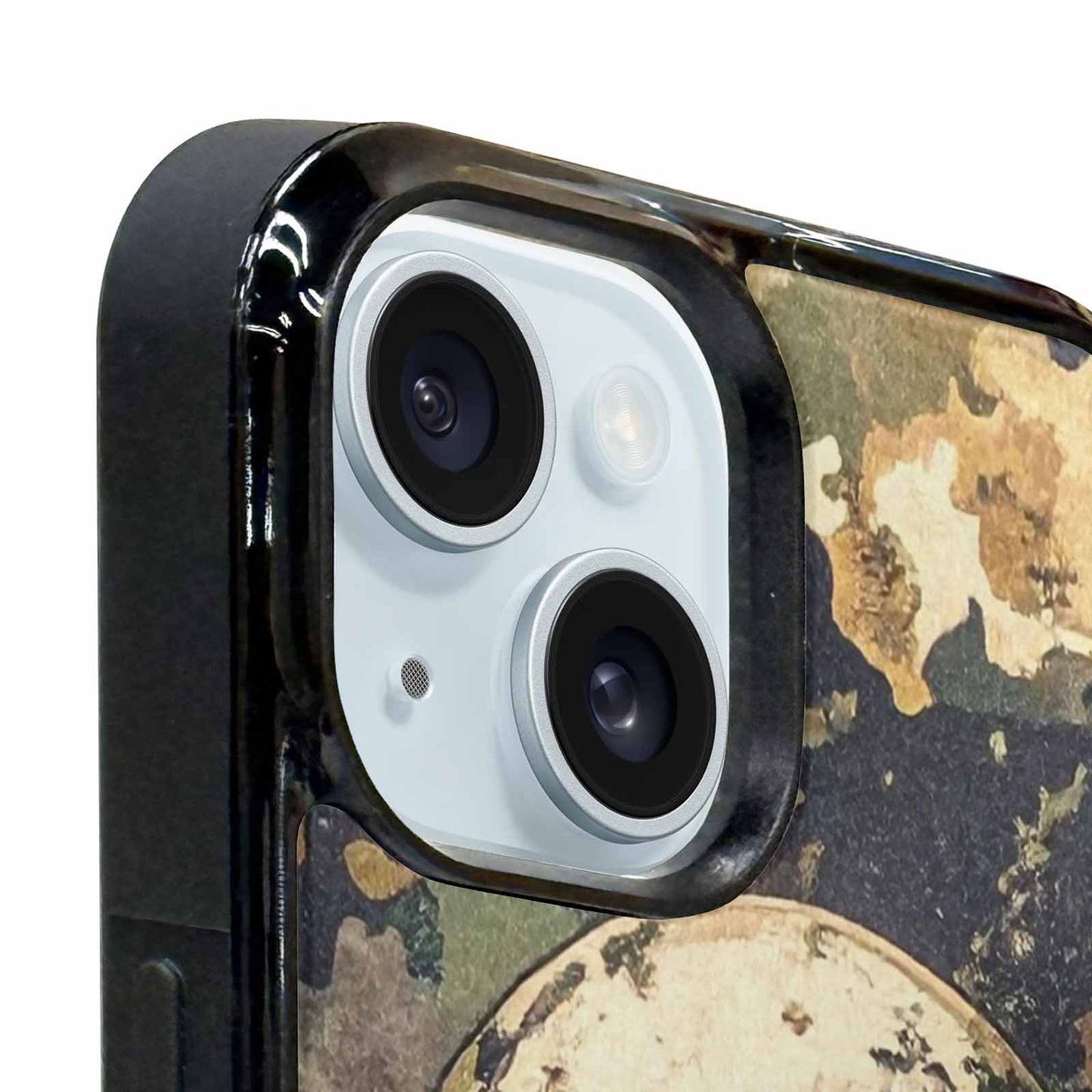 iPhone 15 Plus Case — Military Camo Skull Custom, Custom Art Phone Cover