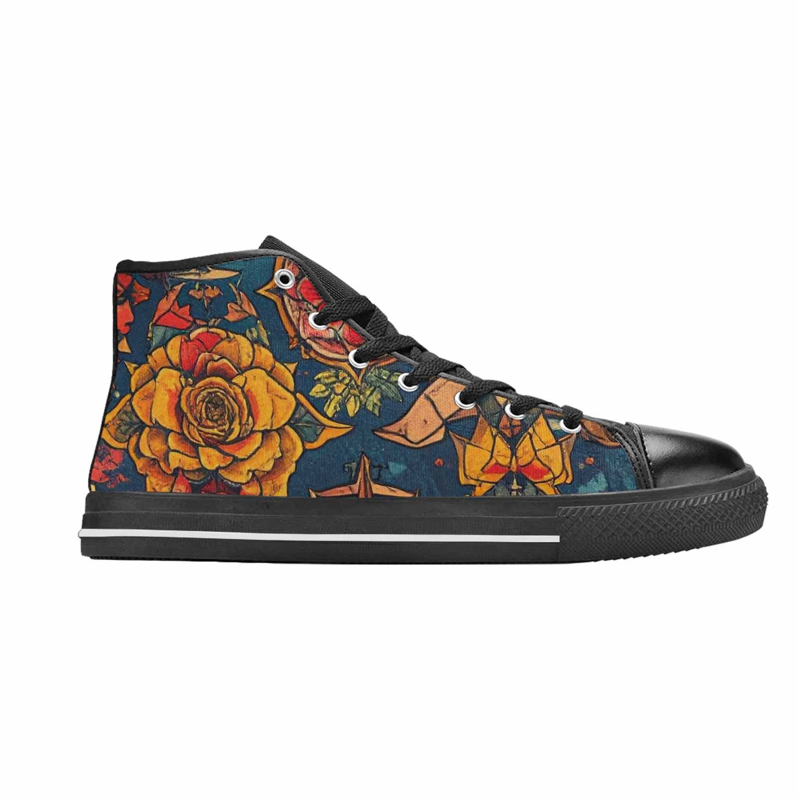 MEN'S Old School Tattoo High Top Canvas Neon Fantasy Shoes