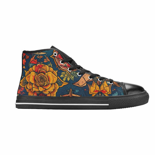 MEN'S Old School Tattoo High Top Canvas Neon Fantasy Shoes