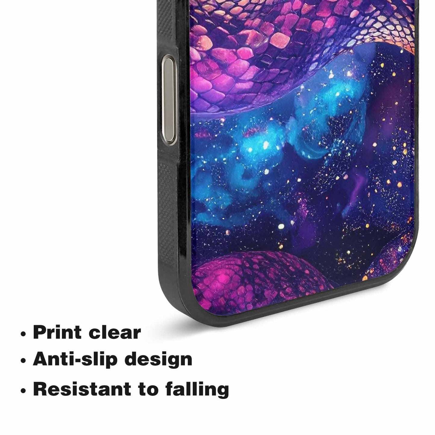 iPhone 16 Pro Max Case — Galaxy Snake Print, Original Design Phone Case