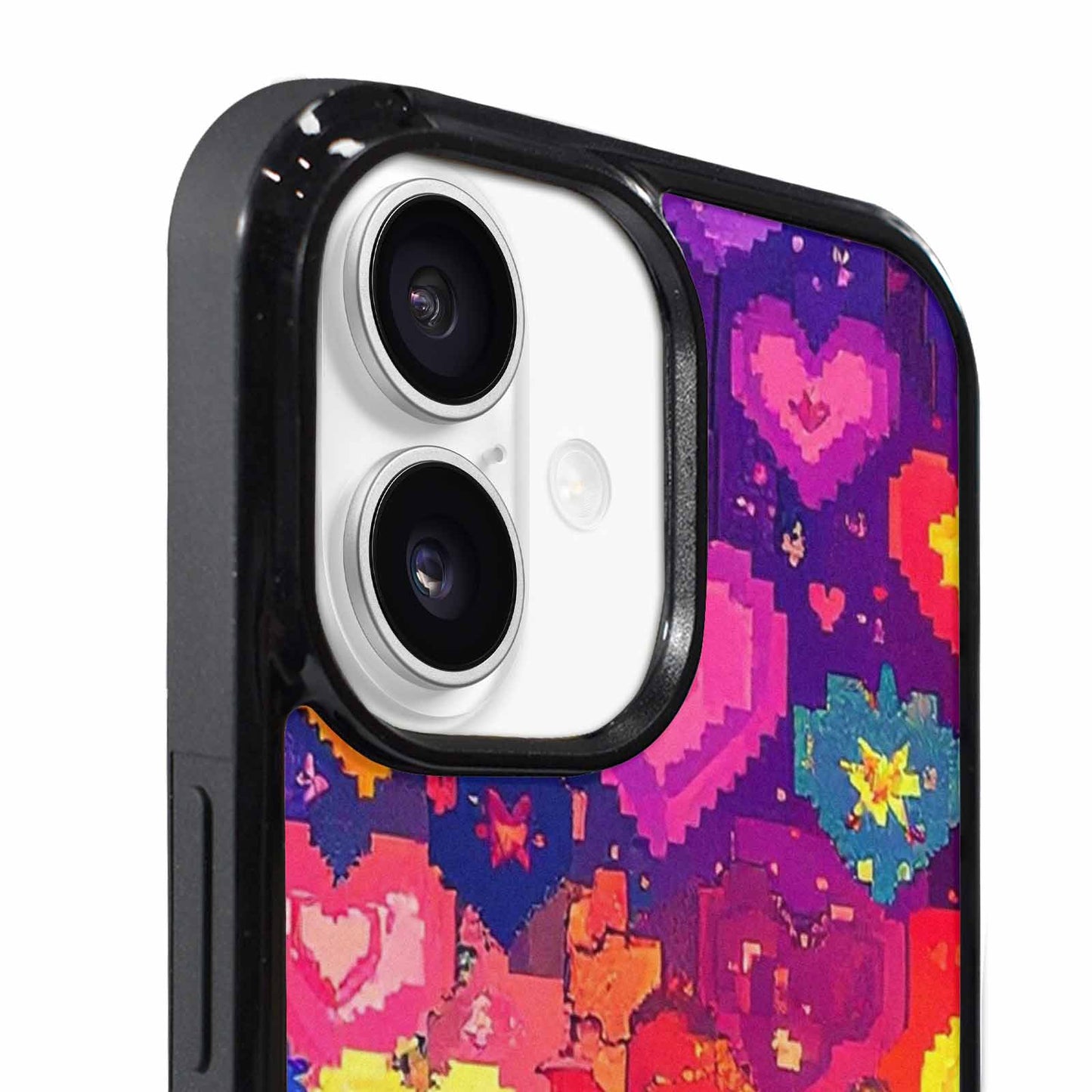 iPhone 17 Case — Pixel Art Bit Burst Original Art, Unique Phone Case Design