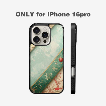 iPhone 16 Pro Case — Christmas Wrapping Paper Pattern Art Wallpaper, Custom Phone Case