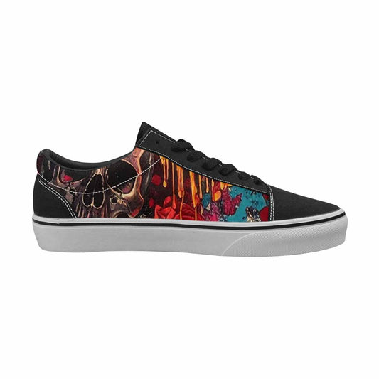 WOMEN'S Skulls Roses Skulls Roses Lace-Up Canvas Grunge Custom Shoes