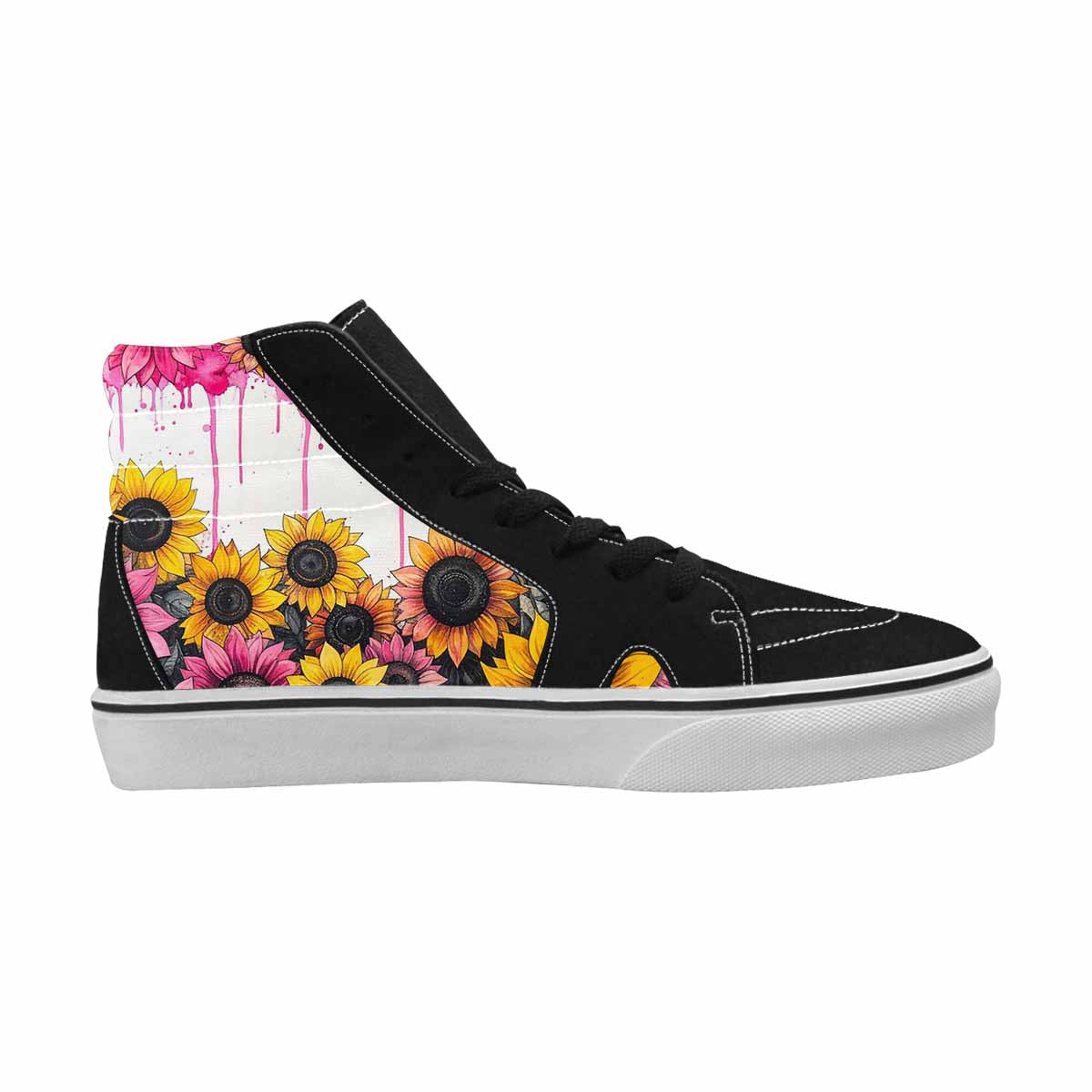 MEN'S Sunflower Burst High Top Canvas Vivid Sneakers