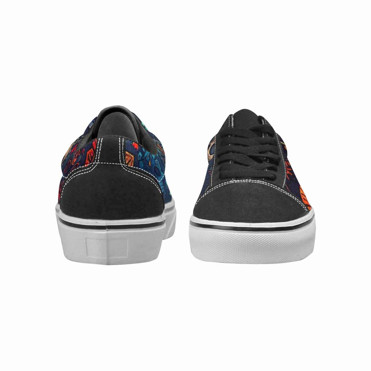 MEN'S Skulls - Tribal-Patterned- Canvas Lace-Up Neon Fantasy Shoes