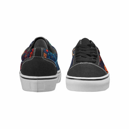 MEN'S Skulls - Tribal-Patterned- Canvas Lace-Up Neon Fantasy Shoes
