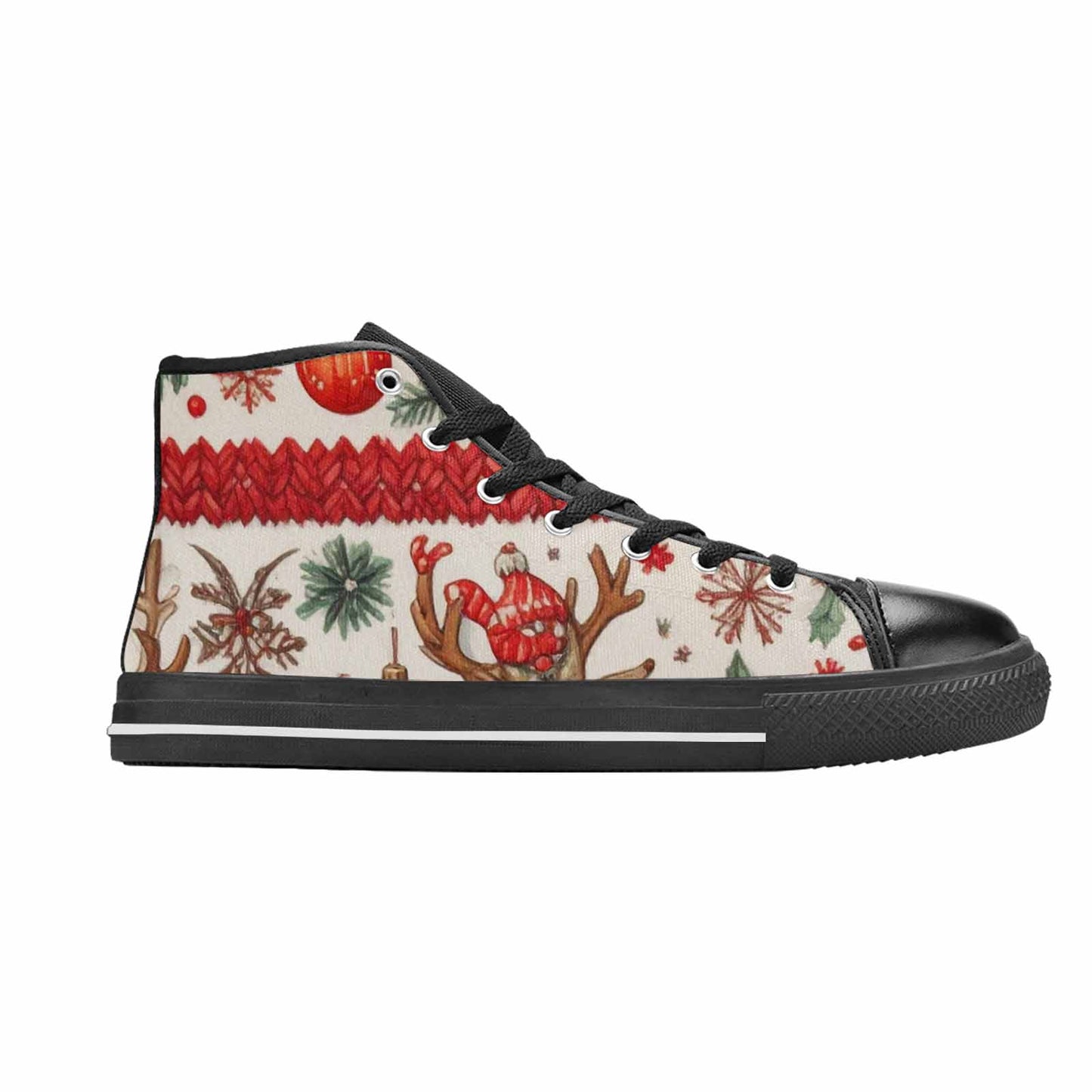 WOMEN'S Christmas Holly Snowflake High Top Canvas Dreamcore Sneakers
