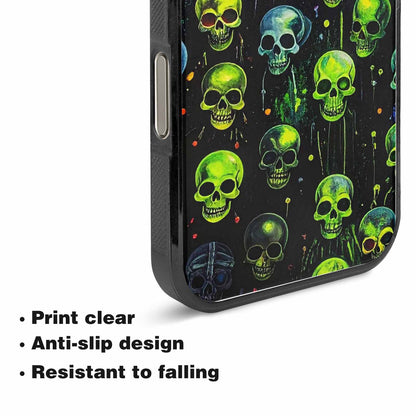 iPhone 15 Pro Max Case — Skeletons Neon Green Glowskele Egb, Personalized Phone Case