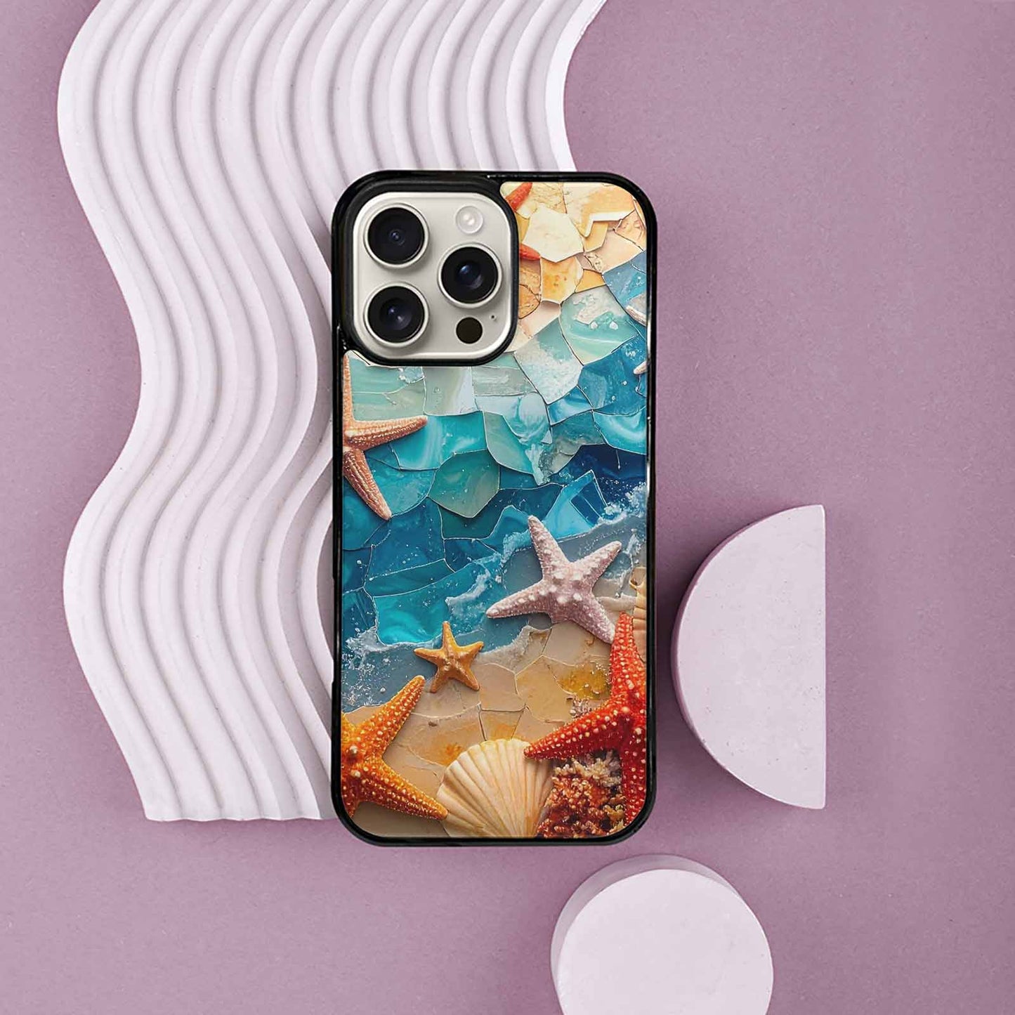 iPhone 16 Pro Max Case — Starfish Cluster Starfish Cluster Pattern Hundreds, Custom Printed Phone Case