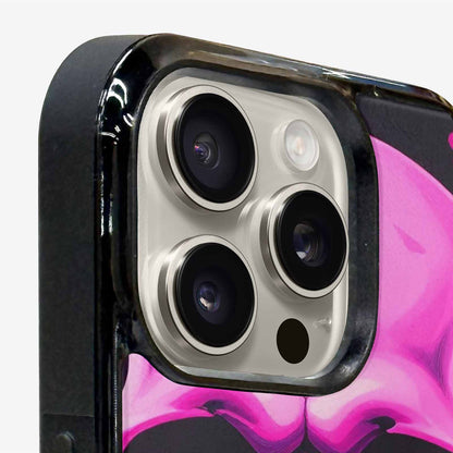 iPhone 16 Pro Max Case — Pink Purple Skeletons Neon Drip Melting, Customized Protective Case