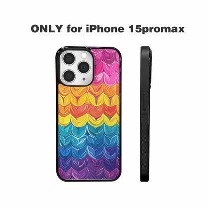 iPhone 15 Pro Max Case — Pansexual Flag Color Theme Small Rainbow, Custom Made Phone Cover
