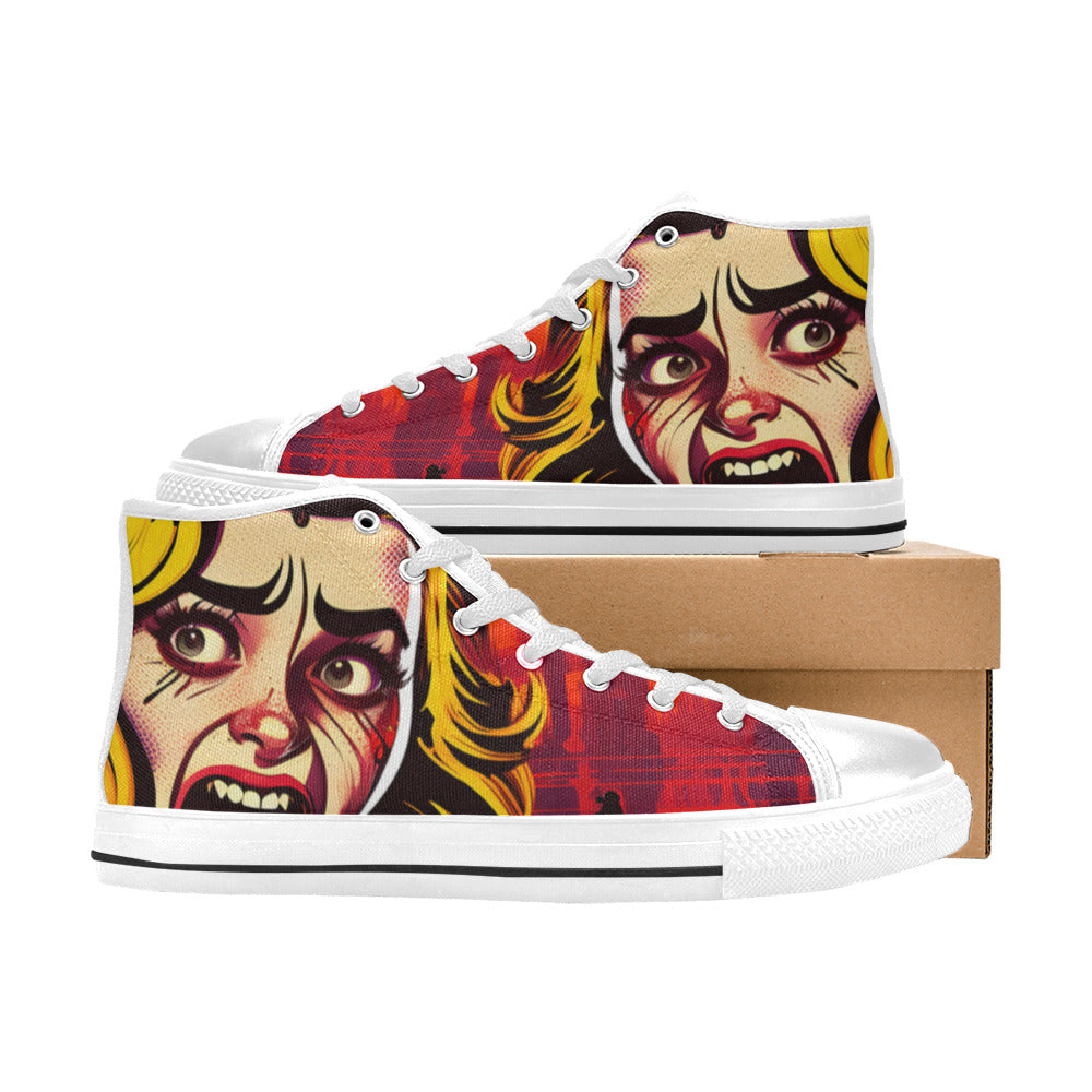 WOMEN'S Scream 1 High Top Canvas Aesthetic Custom Shoes