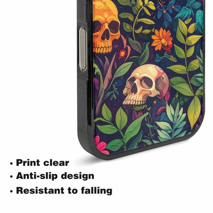 iPhone 16 Pro Max Case — Skulls Botanicalskulls Pattern, Custom Print Case Cover