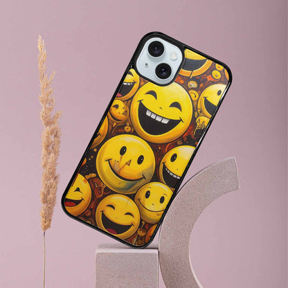 iPhone 15 Plus Case — Melting Moon Smiley Red Splatt Ipd, Custom Made Phone Cover