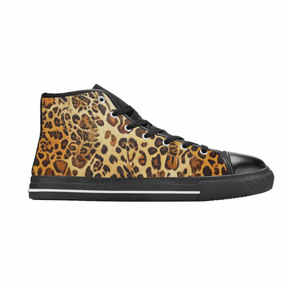 WOMEN'S Animal Print High Top Canvas Dark Academia Shoes