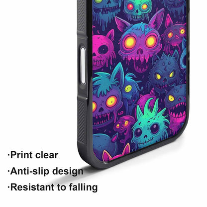 iPhone 17 Pro Max Case — Mixed Toxic Glow Creature Cartoon Cute, Custom Print Case Cover