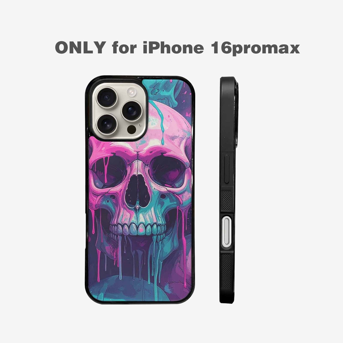 iPhone 16 Pro Max Case — 1000\'s Of Skulls Overlapping Each Other, Custom Art Phone Cover