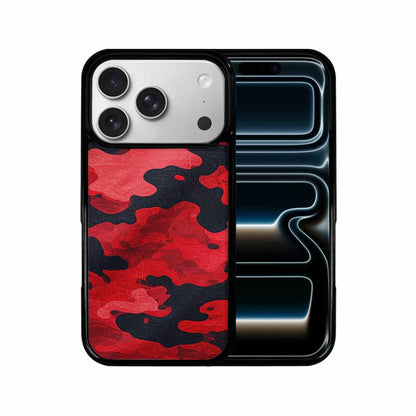 iPhone 17 Pro Case — Tactical Camo Red Black Custom Camo, Personalized Phone Case