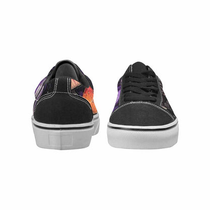WOMEN'S Rainbow Drip Mushrooms Lace-Up Canvas Vibrant Chaos Sneakers
