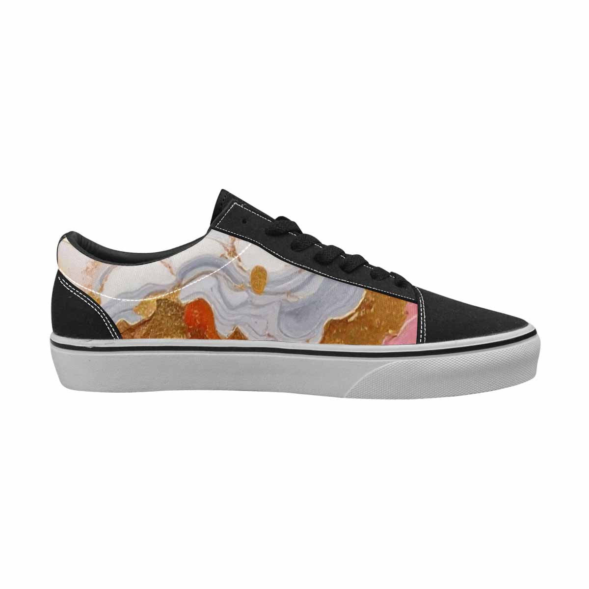 WOMEN'S Marble Vein Lace-Up Canvas Aesthetic Custom Shoes