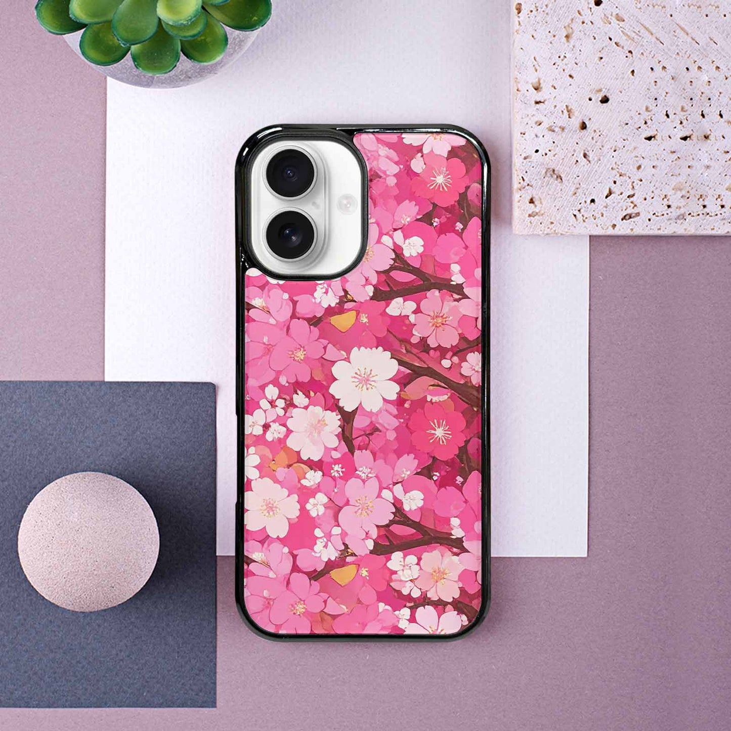 iPhone 16 Case — Cherry Blossom Branch Cherry Blo E7l, Unique Phone Case Design