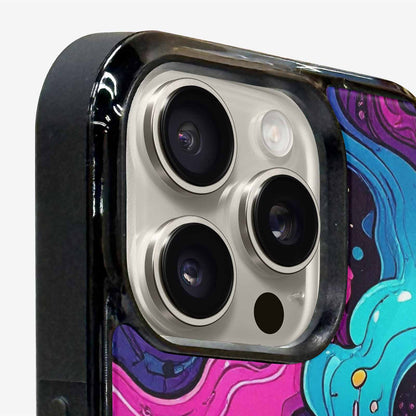 iPhone 16 Pro Max Case — Neon Drip Galaxy Custom, Custom Phone Case