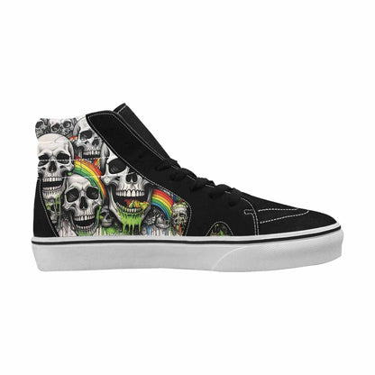 MEN'S Rainbow From Skull S High Top Canvas Kaleidoscope Sneakers
