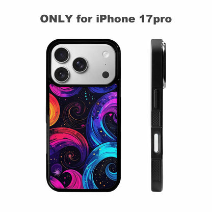 iPhone 17 Pro Case — Rose Galaxy Art Seamless Pattern Galaxy, Customized Protective Case