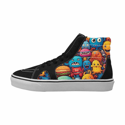MEN'S Cartoon Monster Character High Top Canvas Surreal Custom Sneakers