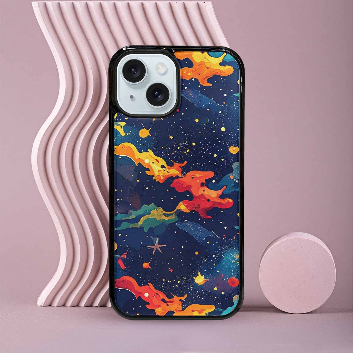 iPhone 15 Case — Cosmic Camo Harmony, Original Design Phone Case