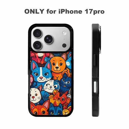 iPhone 17 Pro Case — Seamless Tileable Pattern Of Overlapping Cartoon, Personalized Phone Case