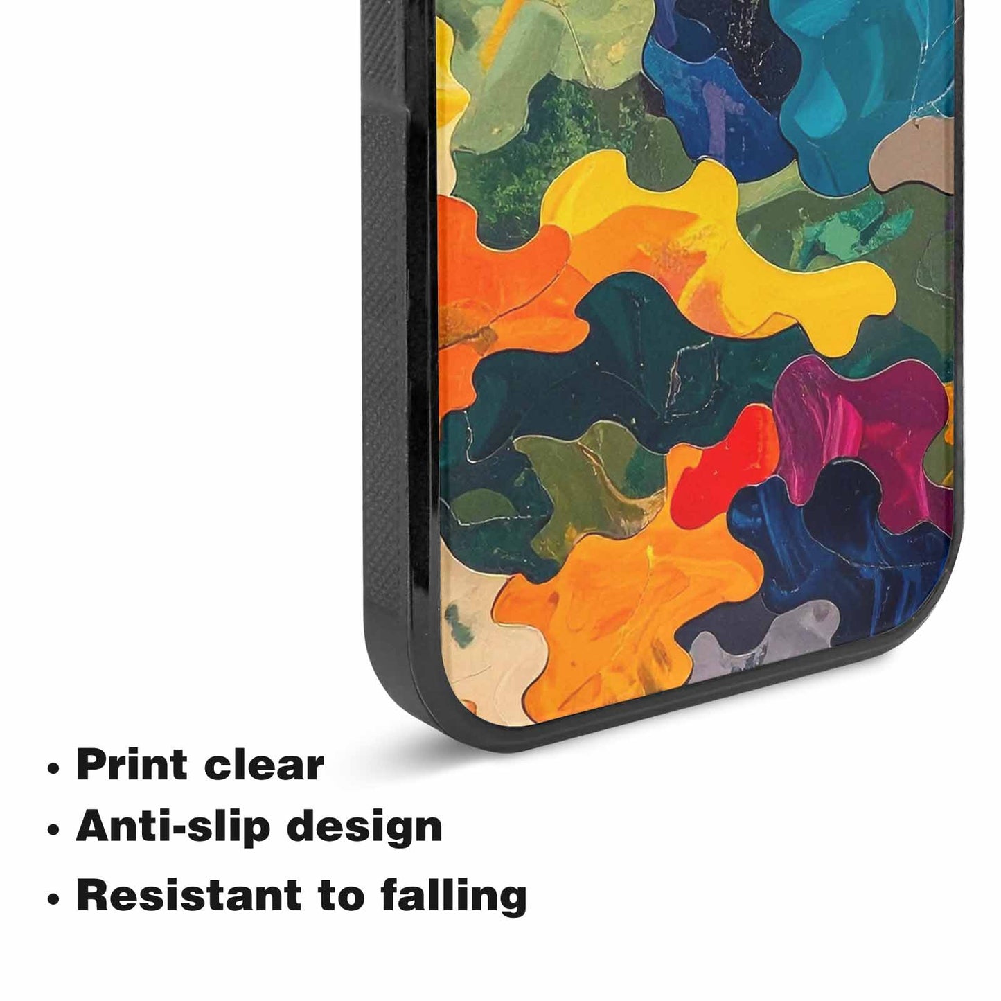 iPhone 15 Plus Case — Camo Patches Full Color Vibrant Camo, Customized Protective Case