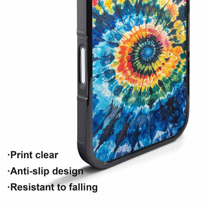 iPhone 17 Air Case — Black Blue Ink Tie Dye Tie, Custom Printed Phone Case