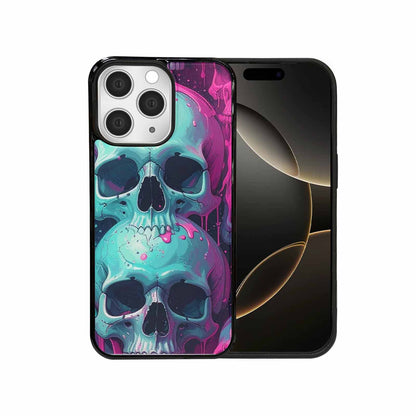 iPhone 15 Pro Max Case — 1000\'s Of Skulls Overlapping Each Other, Custom Art Phone Cover