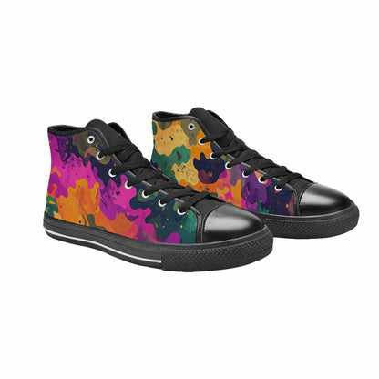 MEN'S Military Camouflage Blotch High Top Canvas Dark Academia Custom Shoes