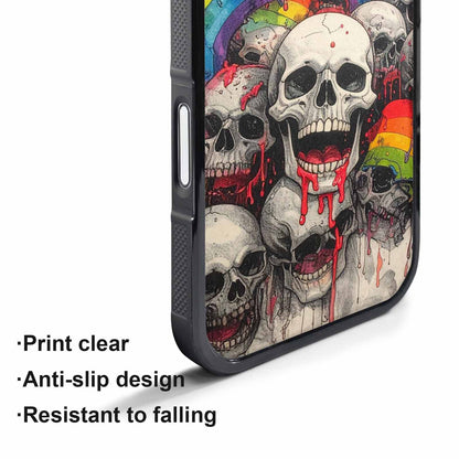 iPhone 17 Air Case — Rainbow From Skulls Mouth Black Gothic, Personalized Phone Case