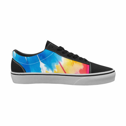 WOMEN'S Tie Dye Drip Canvas Lace-Up Cottagecore Custom Sneakers