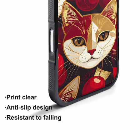 iPhone 17 Pro Max Case — Retro Cherry Cat Retro Vintage, Unique Phone Case Design